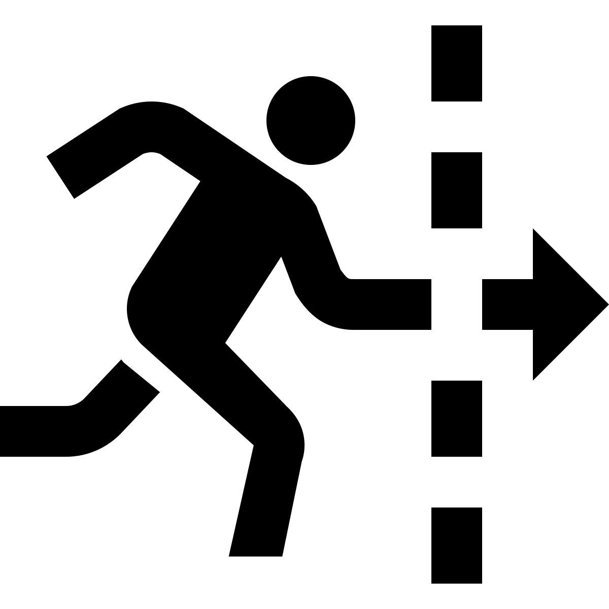 material outlined style flüchtling icon