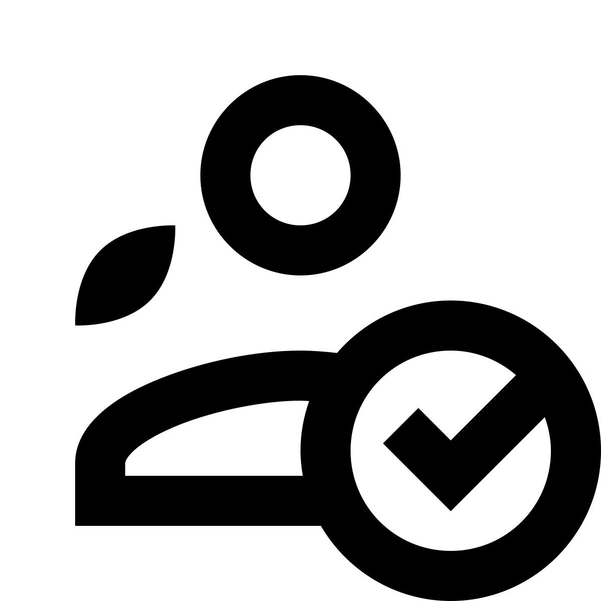 material outlined style confirm icon