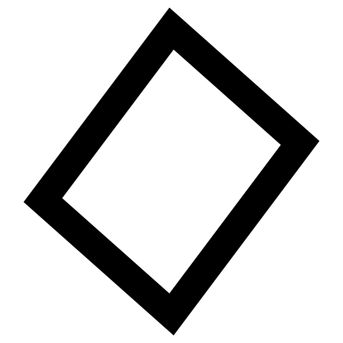 material outlined style rhomboid shape icon