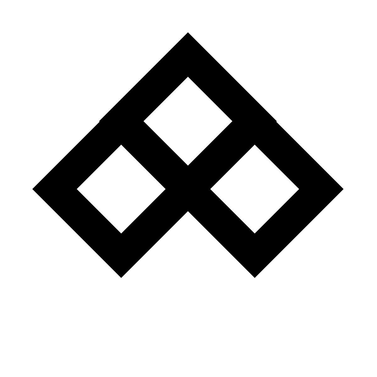 material outlined style rhombus loader icon