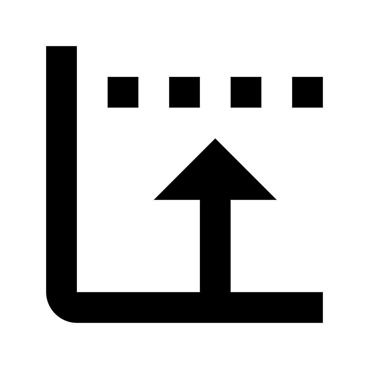 material outlined style fronte di salita icon