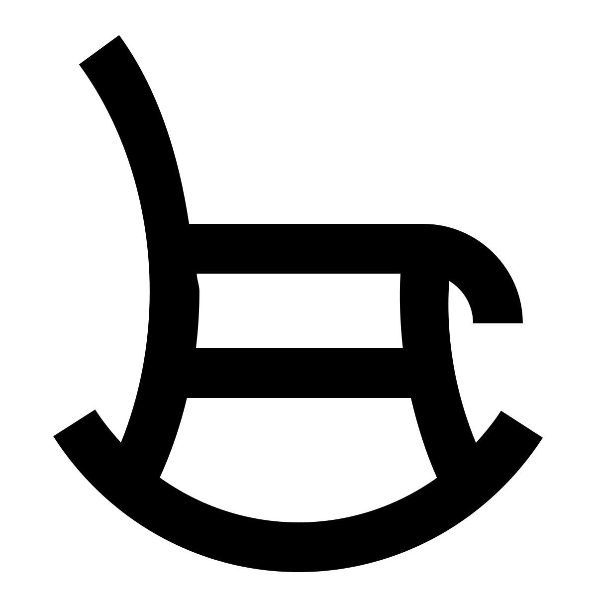 material outlined style 摇椅 icon