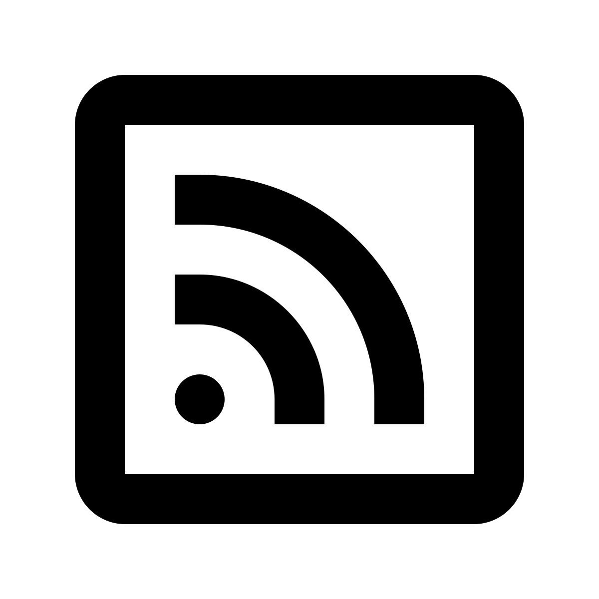 material outlined style rss icon
