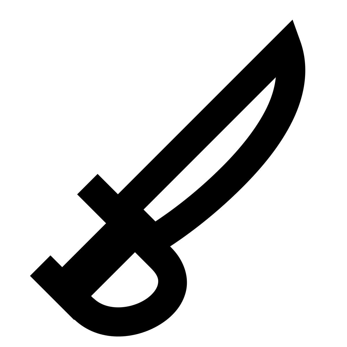 material outlined style saber weapon icon