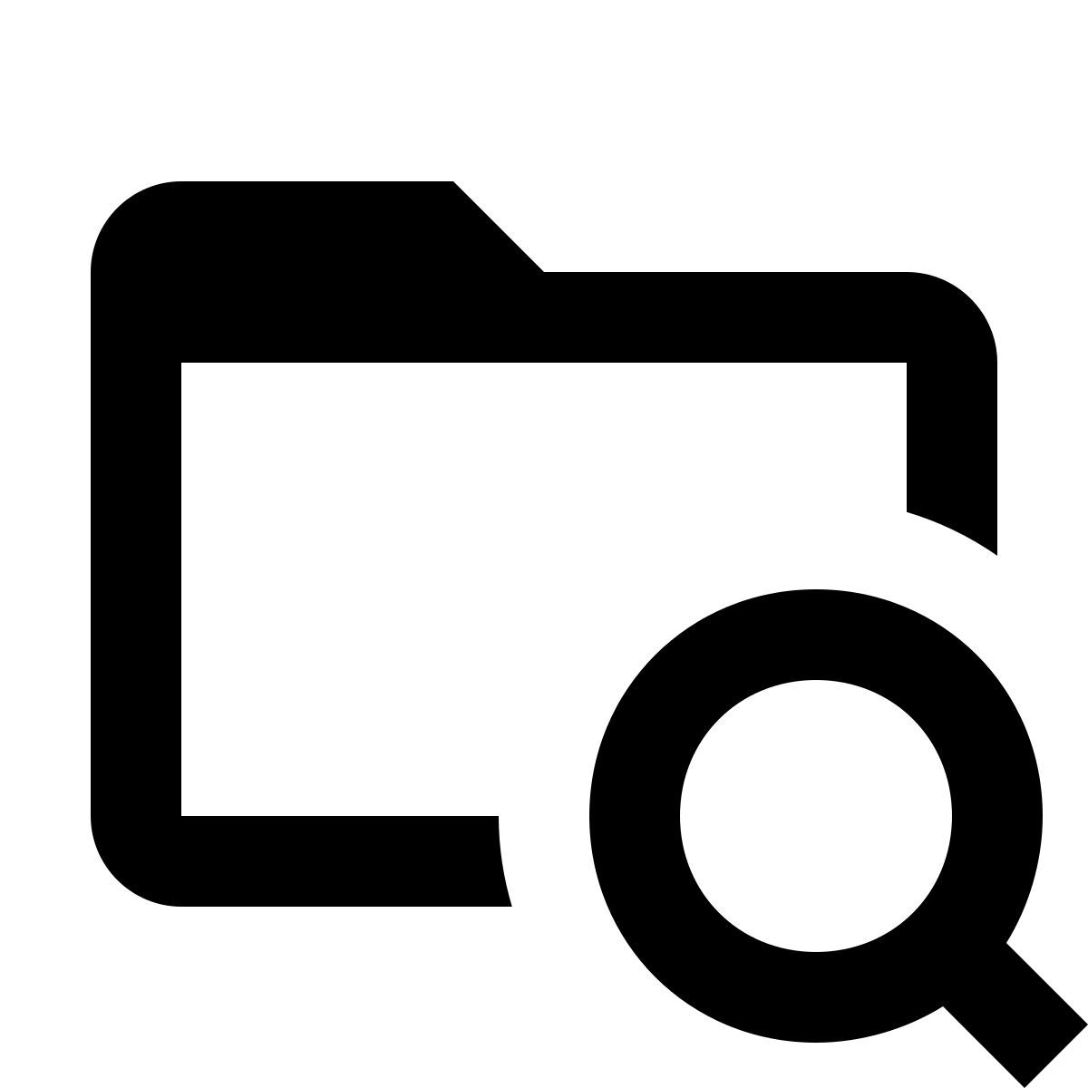 material outlined style carpeta de búsqueda icon