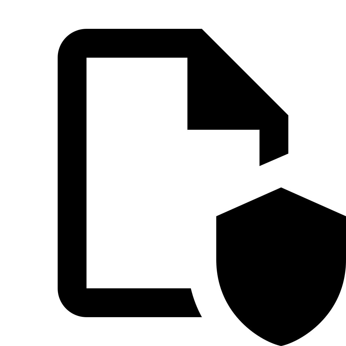 material outlined style file protetto icon