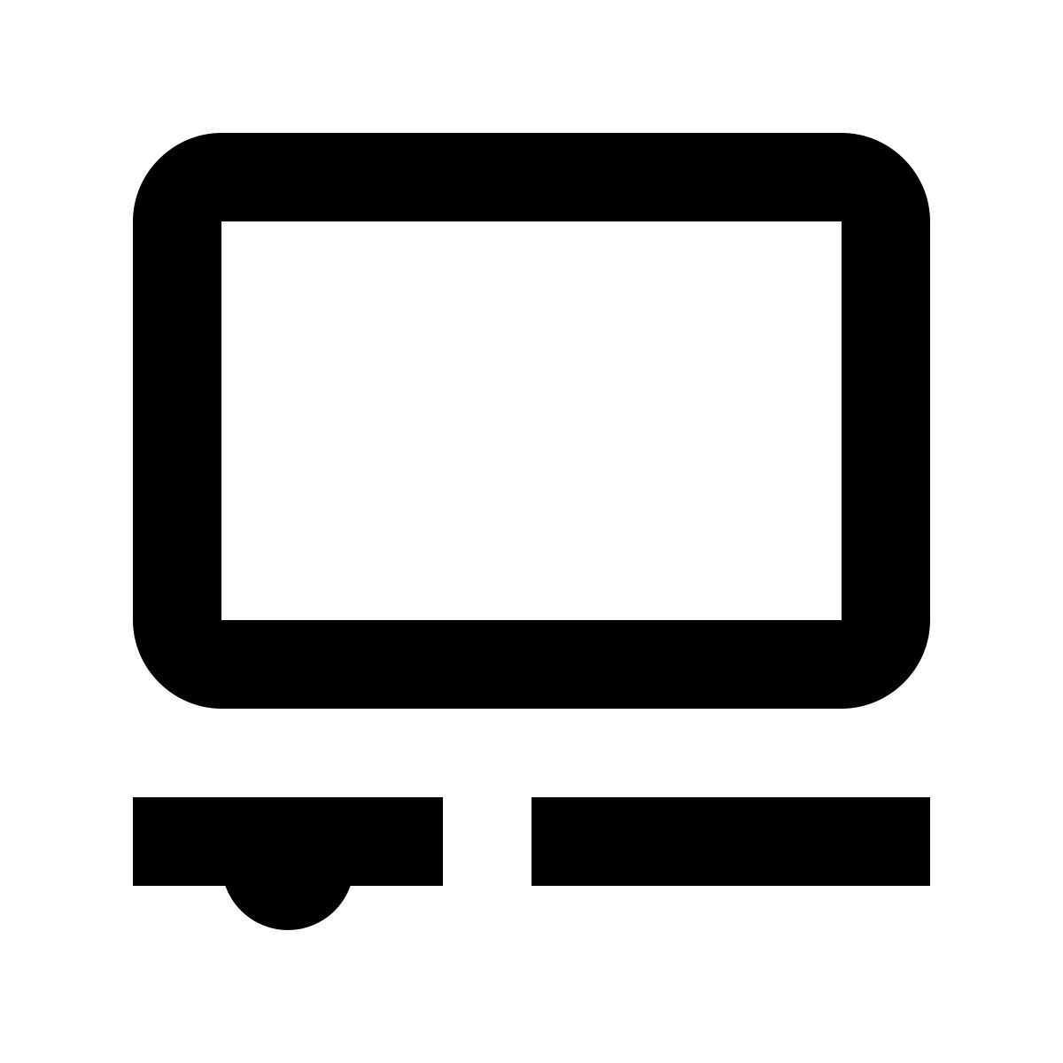 material outlined style 셀프 서비스 키오스크 icon