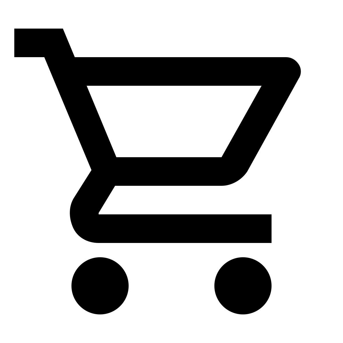 material outlined style shopping cart icon