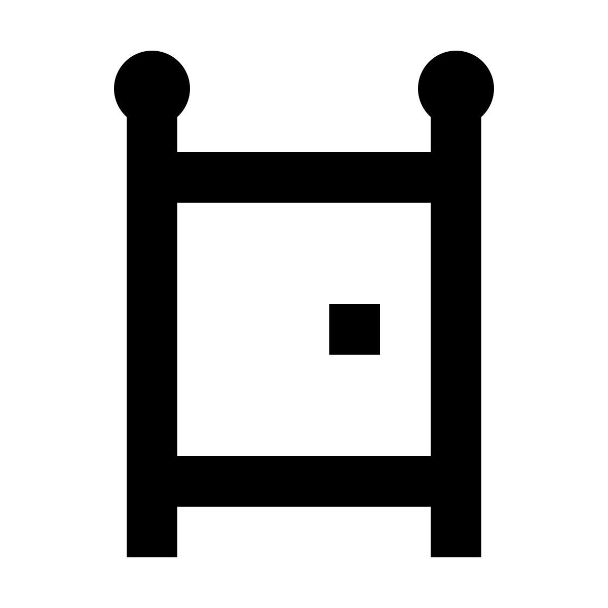 material outlined style closed door icon