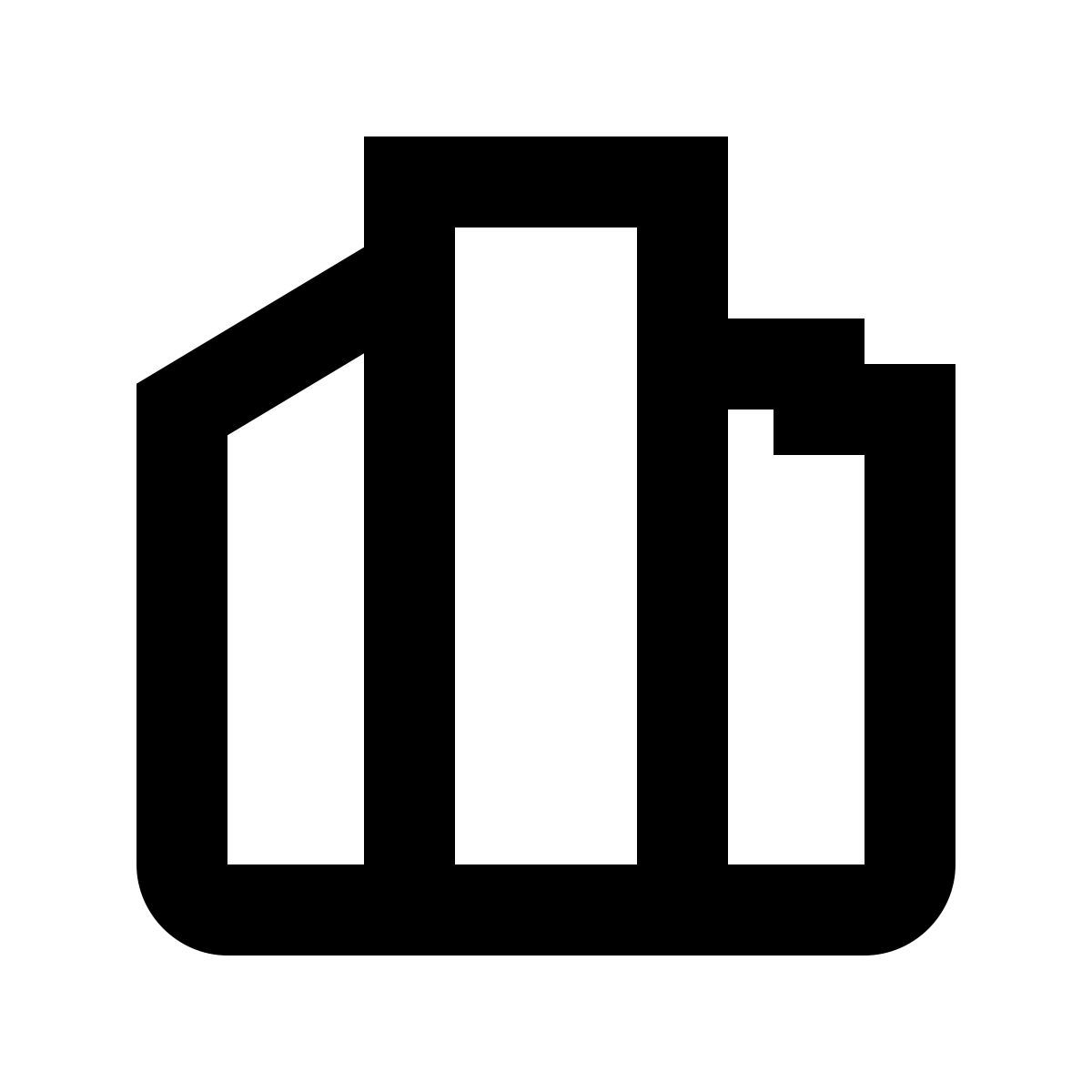 material outlined style rascacielos icon