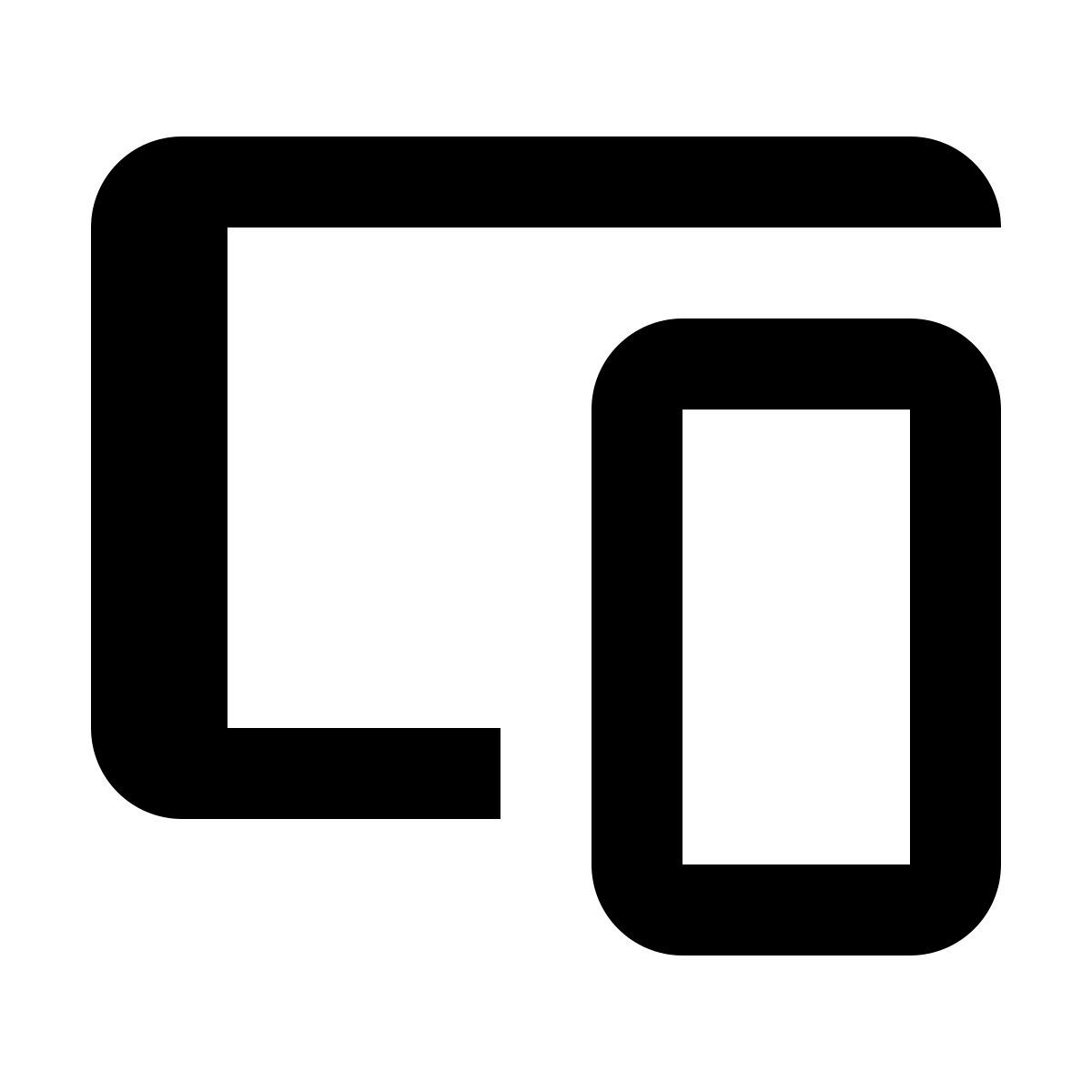 material outlined style smartphone tablet icon