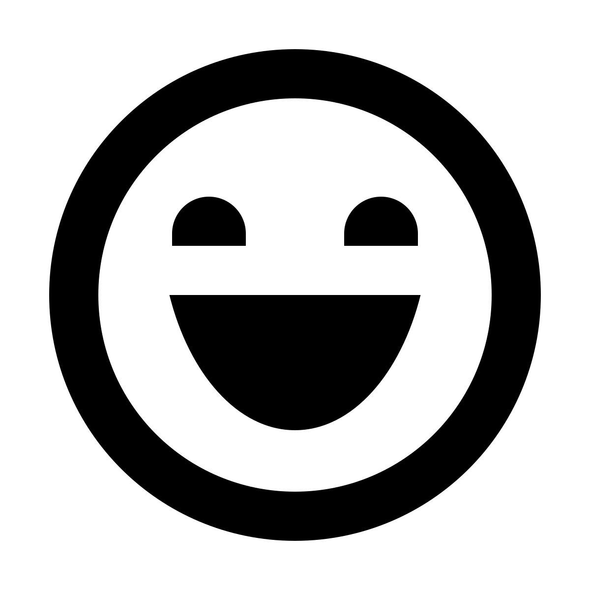 material outlined style 微笑 icon