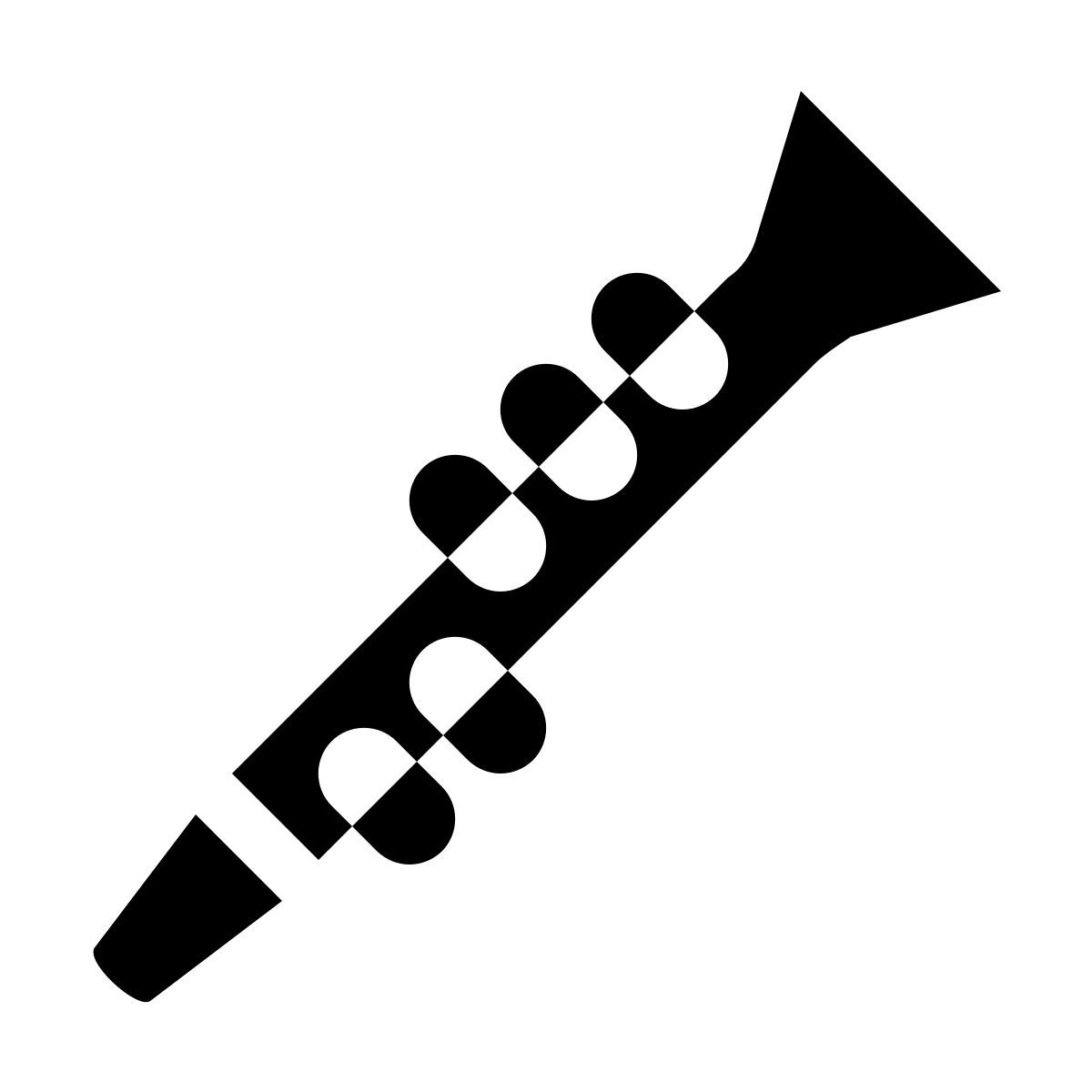 material outlined style sassofono soprano icon