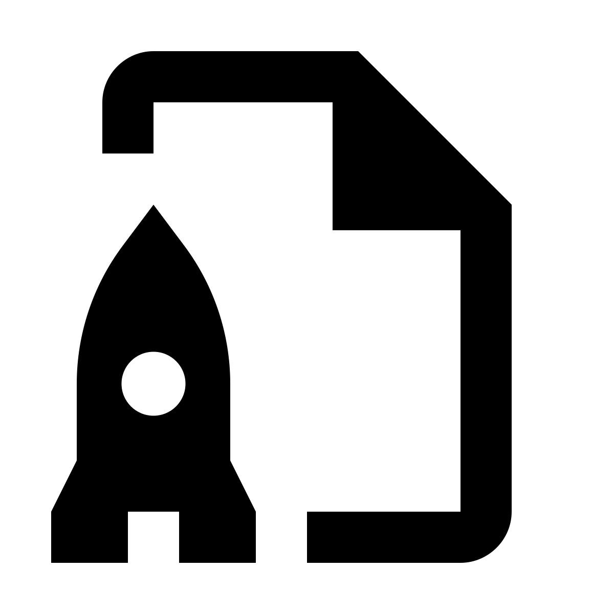 material outlined style spaceship launch documentation icon
