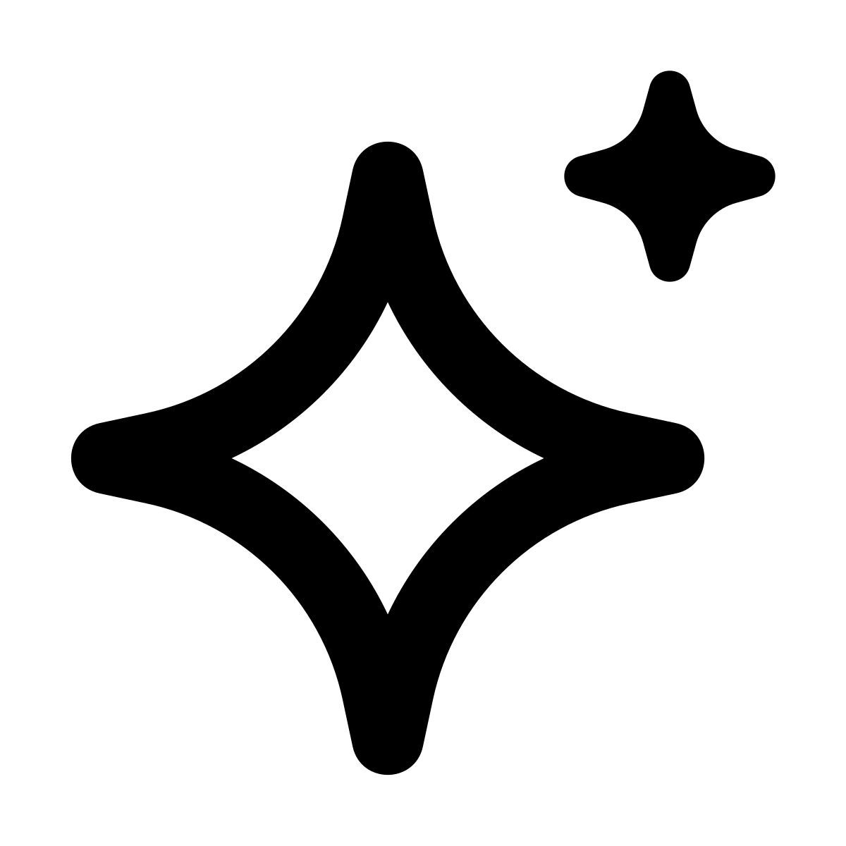 icône pétillant material outlined style