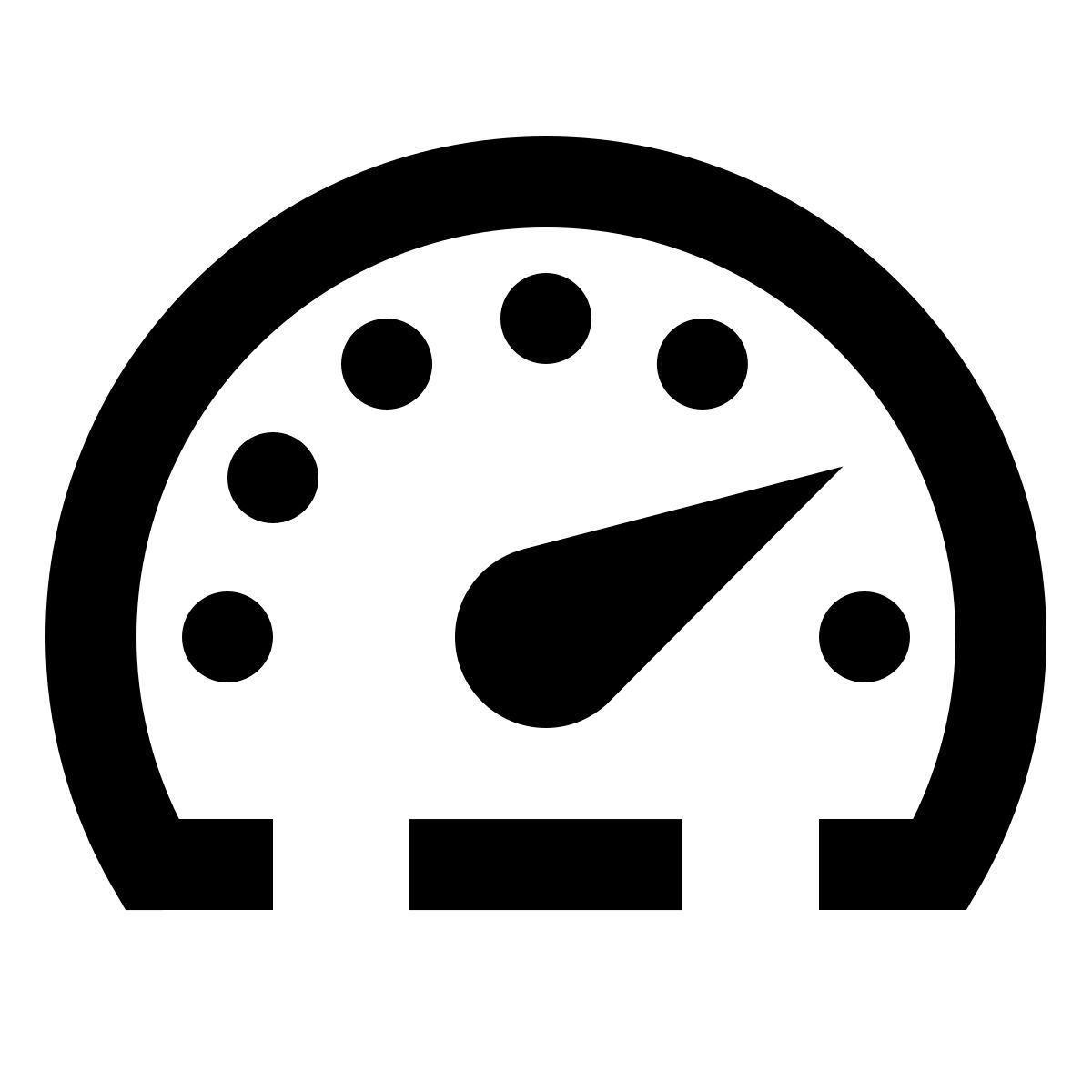 material outlined style tacho icon