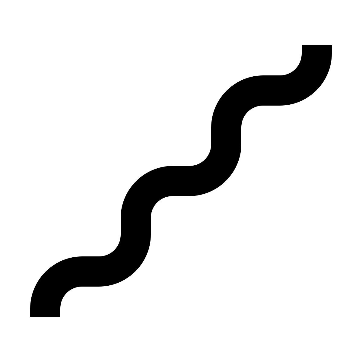 material outlined style squiggly line icon