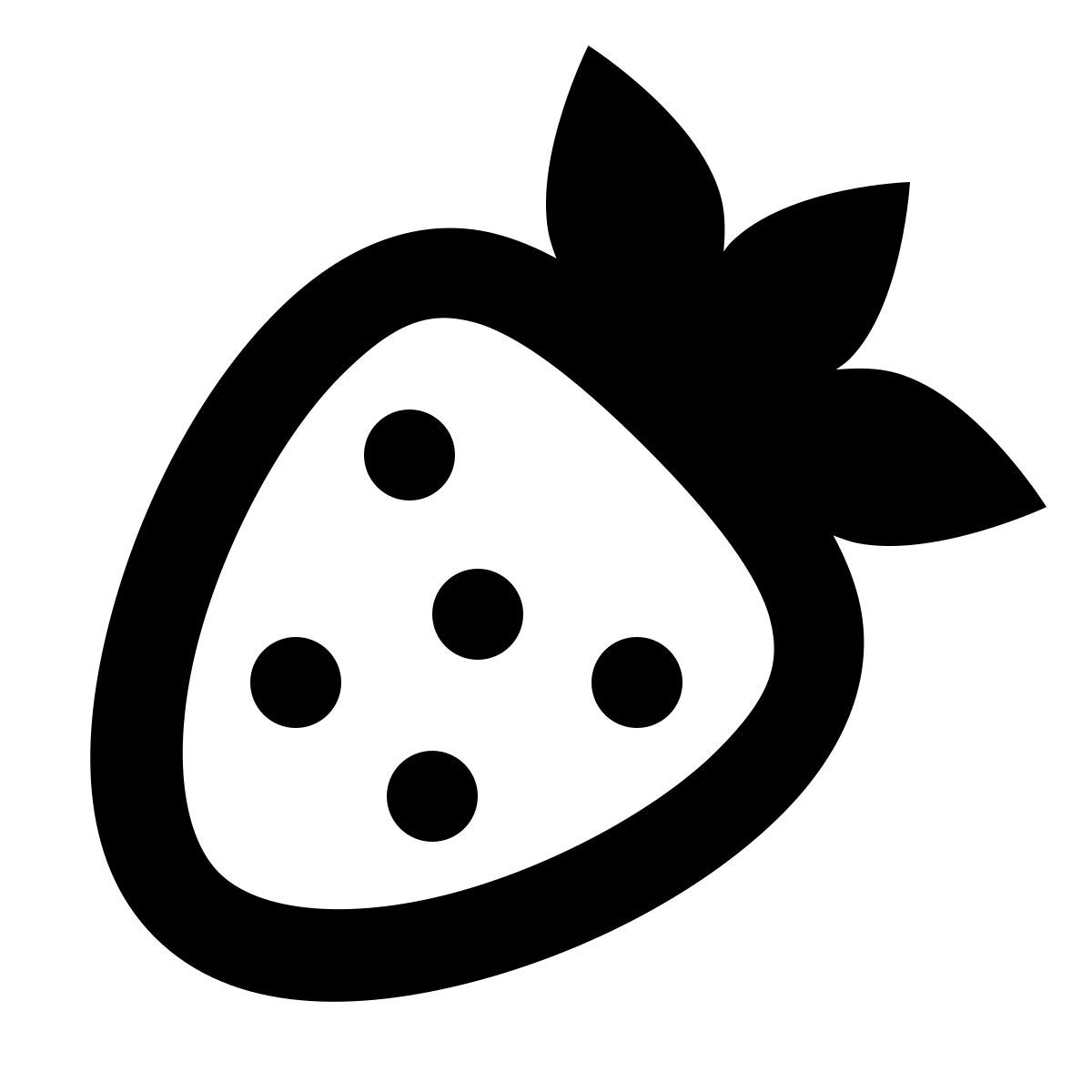 material outlined style fragola icon