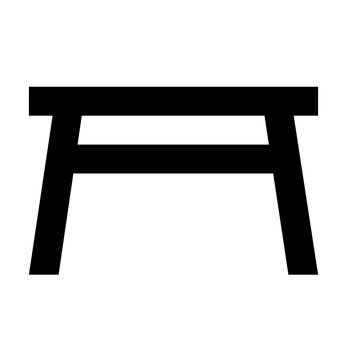 material outlined style table icon