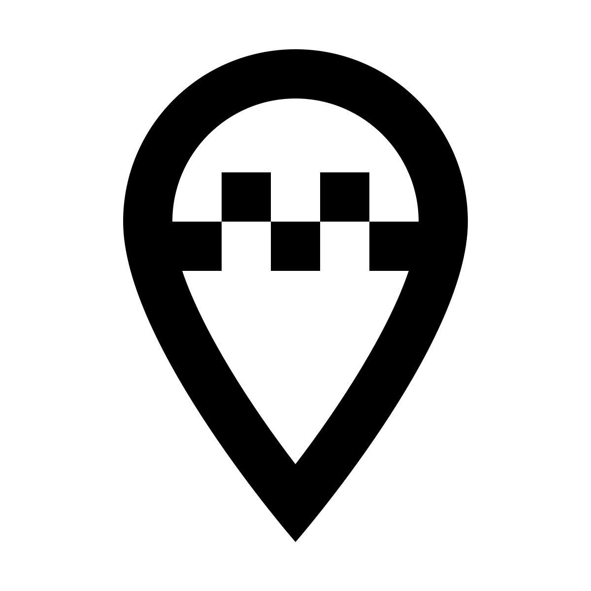 material outlined style táxi localização icon