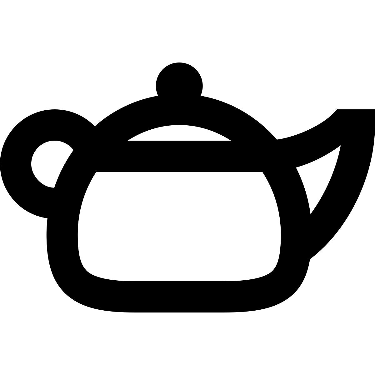 material outlined style 찻 주전자 icon