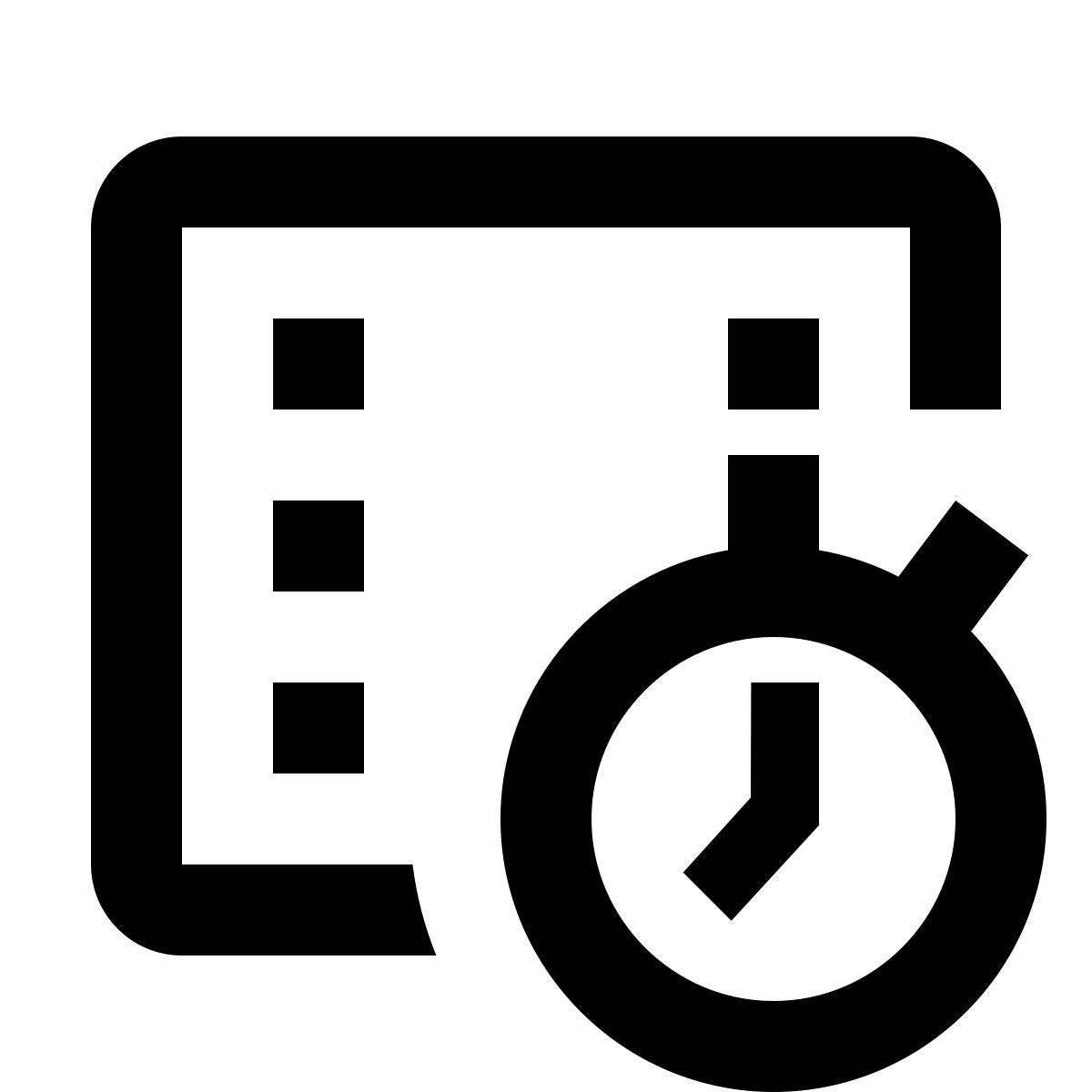 material outlined style timecode icon