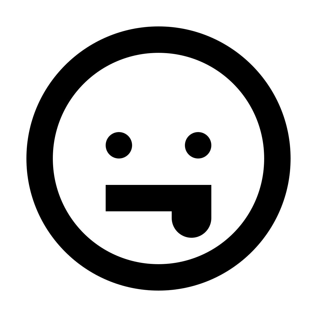 material outlined style lengua fuera icon