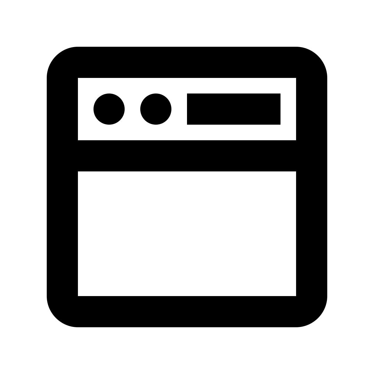 material outlined style barra de navegación arriba icon