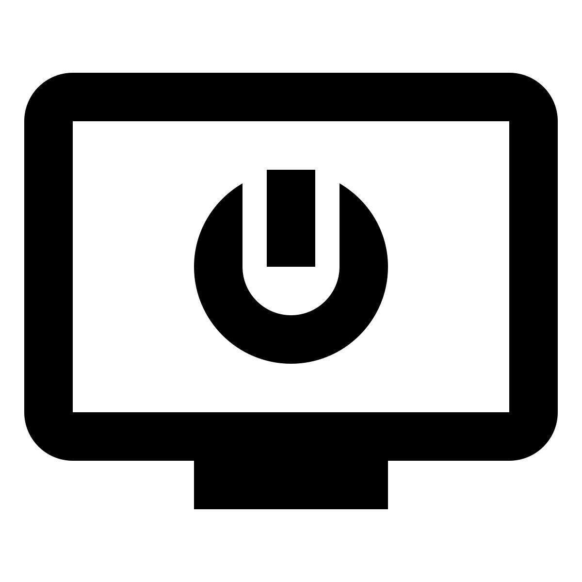 material outlined style 电视开 icon