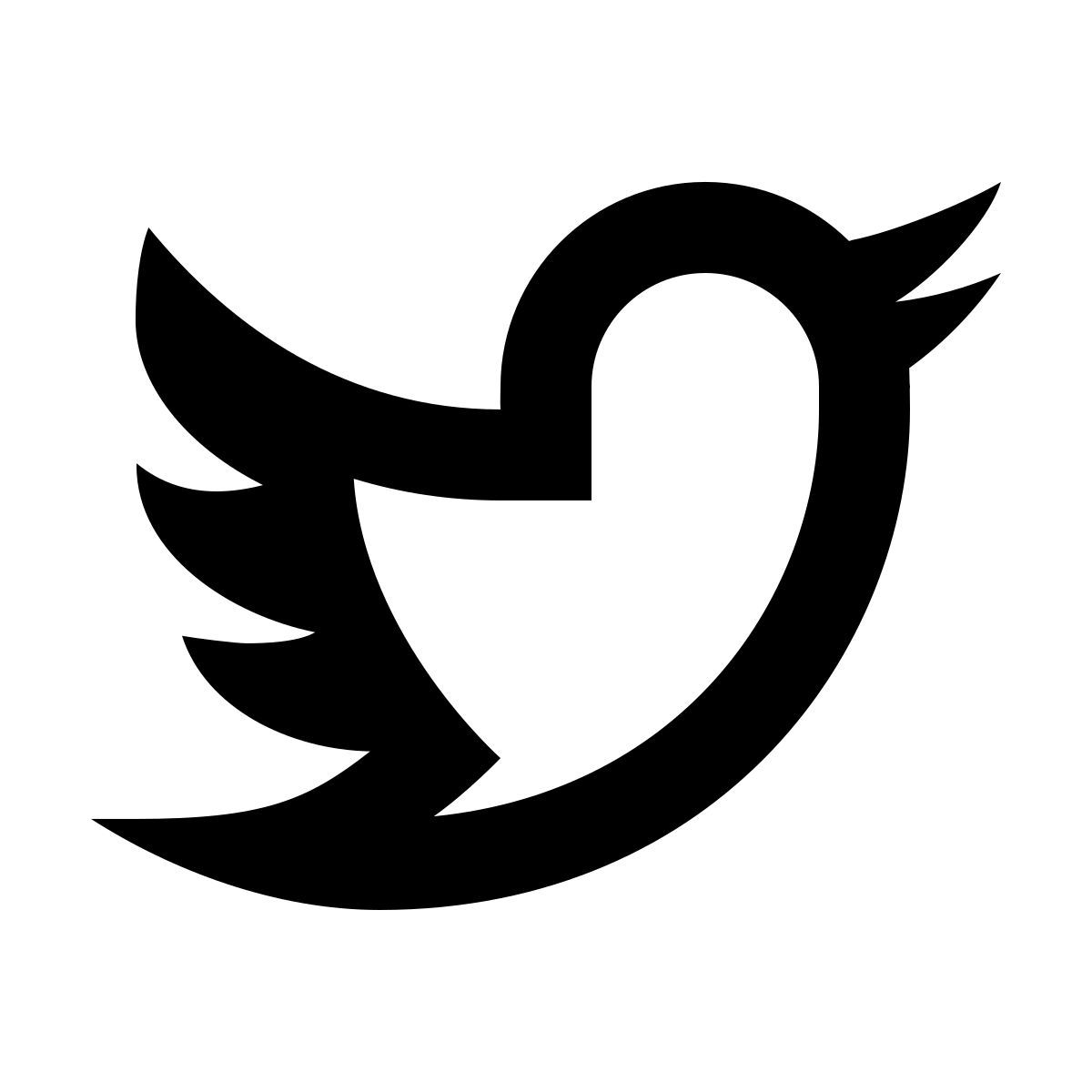 material outlined style twitter icon