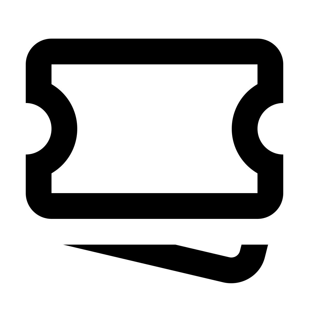 material outlined style 两张票 icon