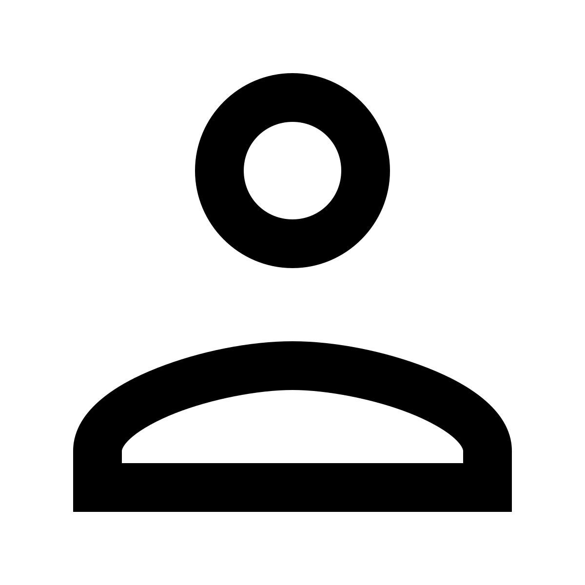 material outlined style 用户 icon