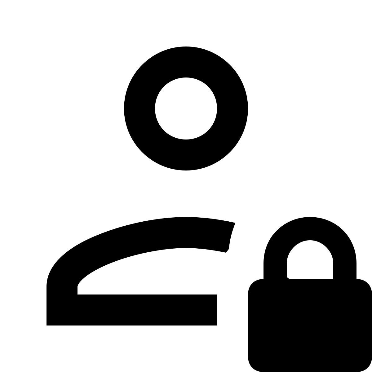 material outlined style bloqueio de usuário icon