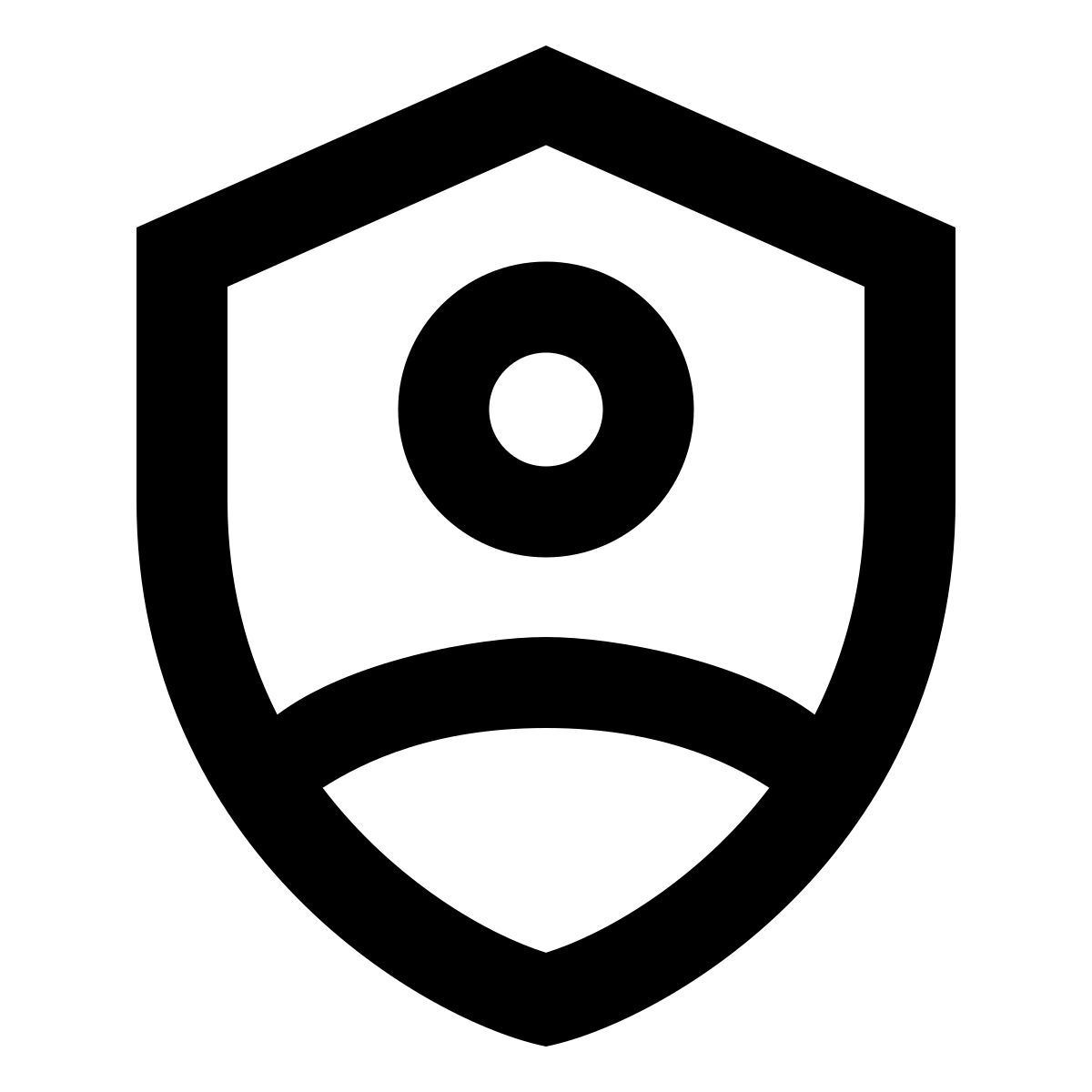 material outlined style user shield icon