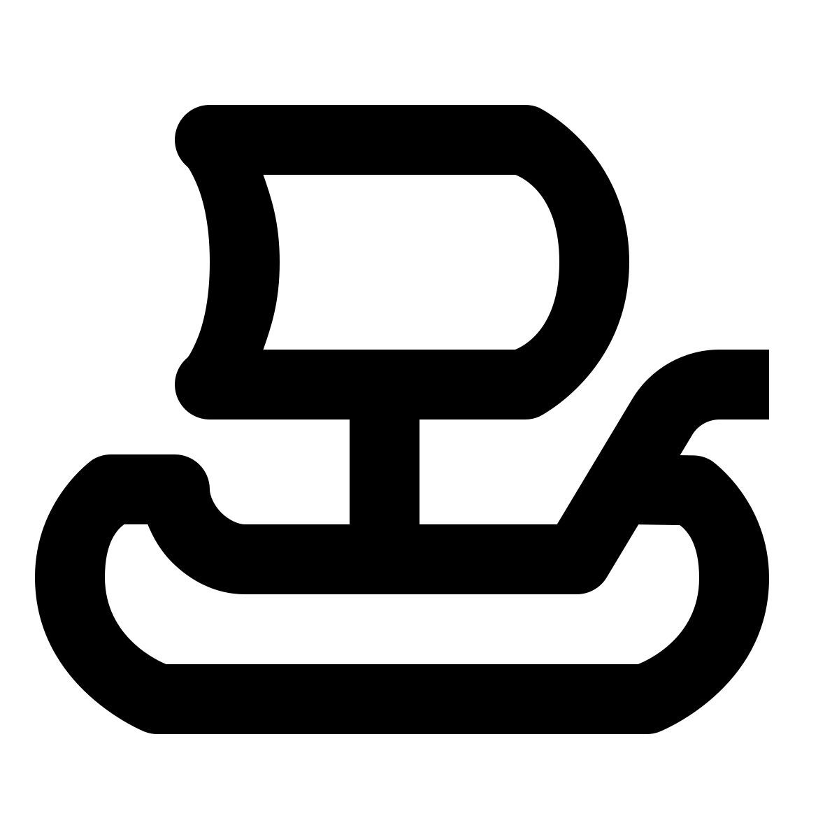 material outlined style barco vikingo icon