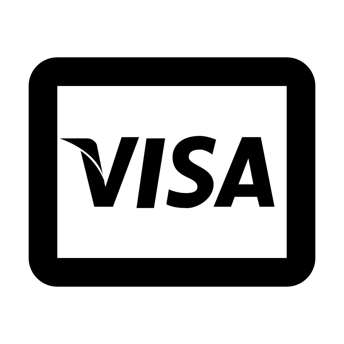 material outlined style visa icon