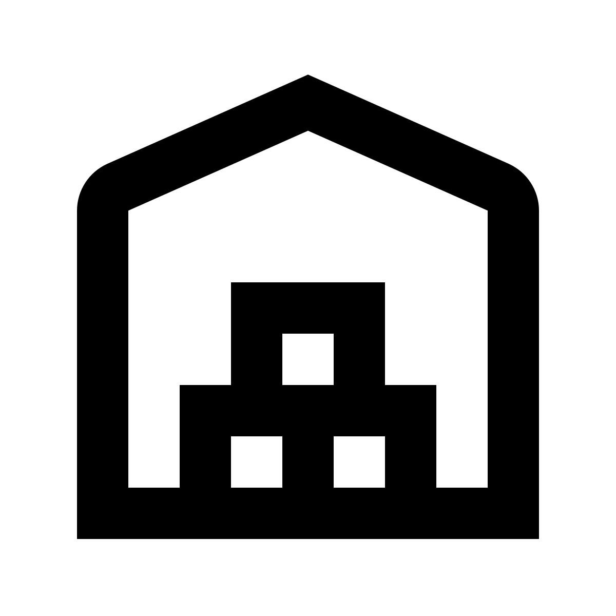 material outlined style almacén icon