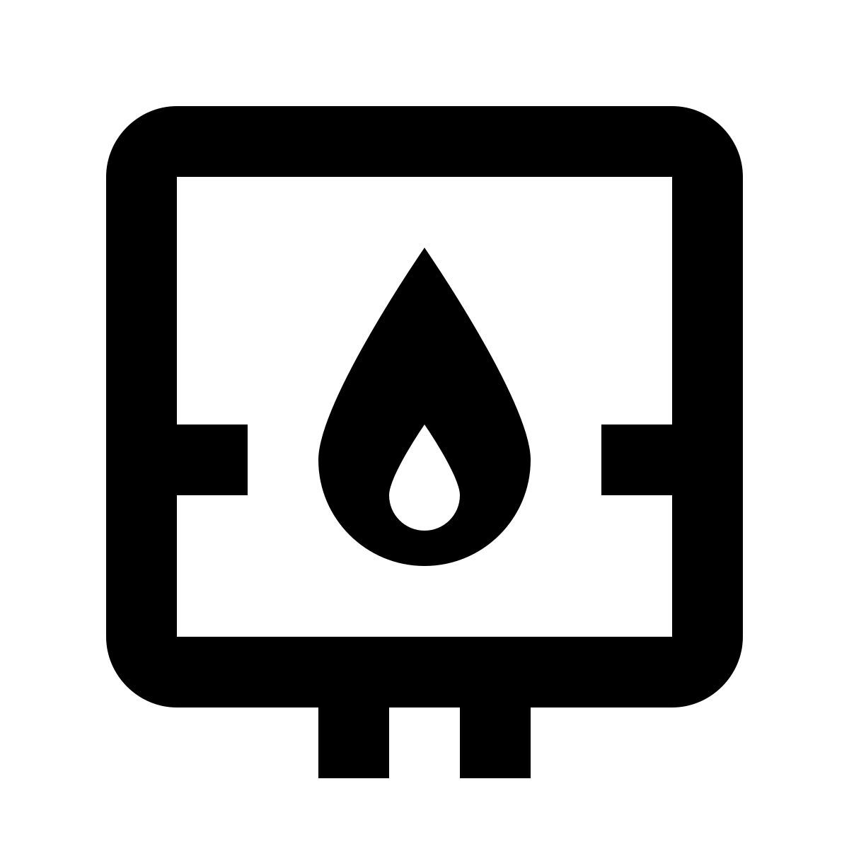 material outlined style calentador de agua icon