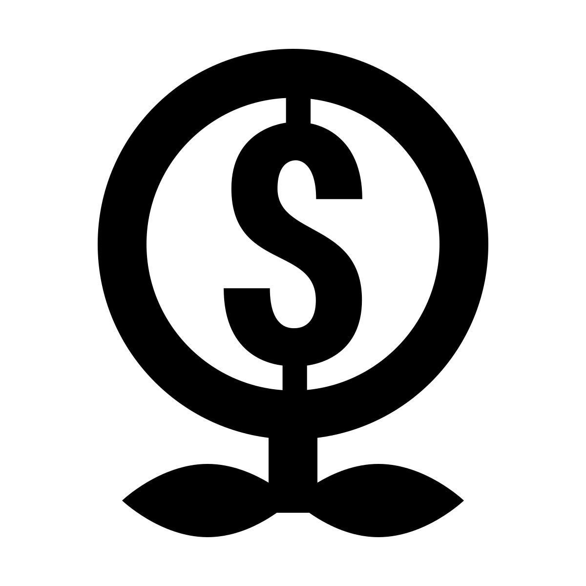 material outlined style lucro icon