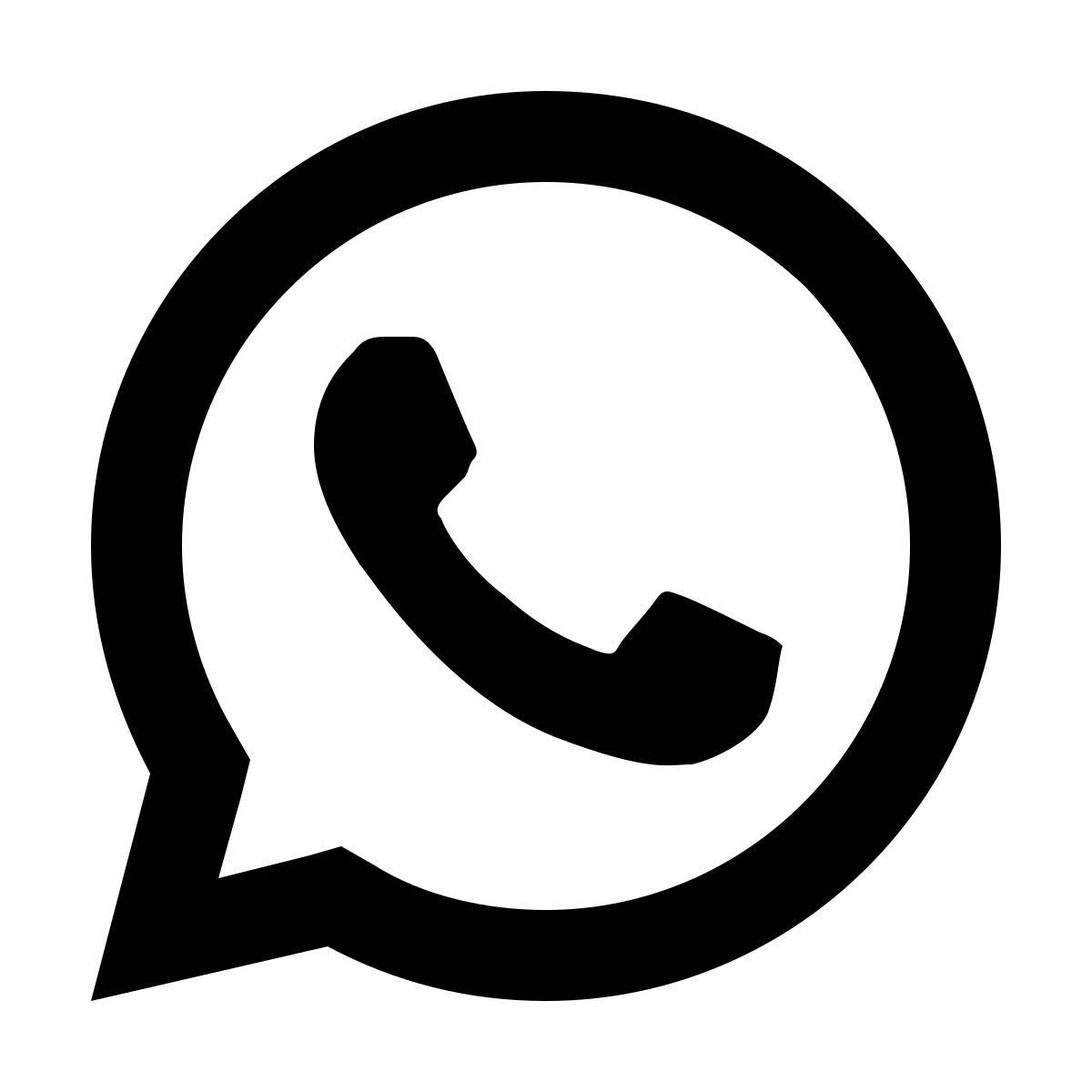 material outlined style whatsapp icon