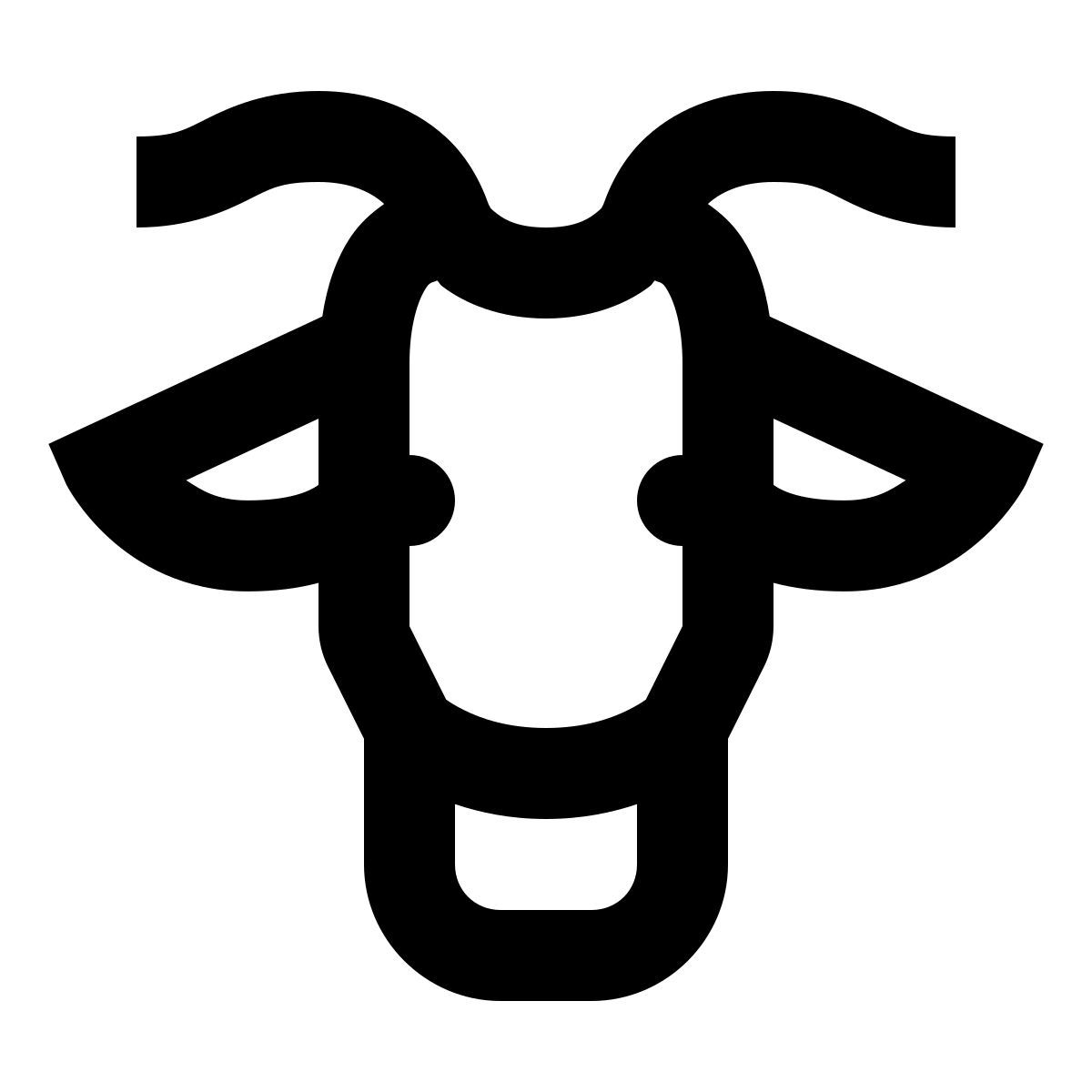 material outlined style wildebeest icon