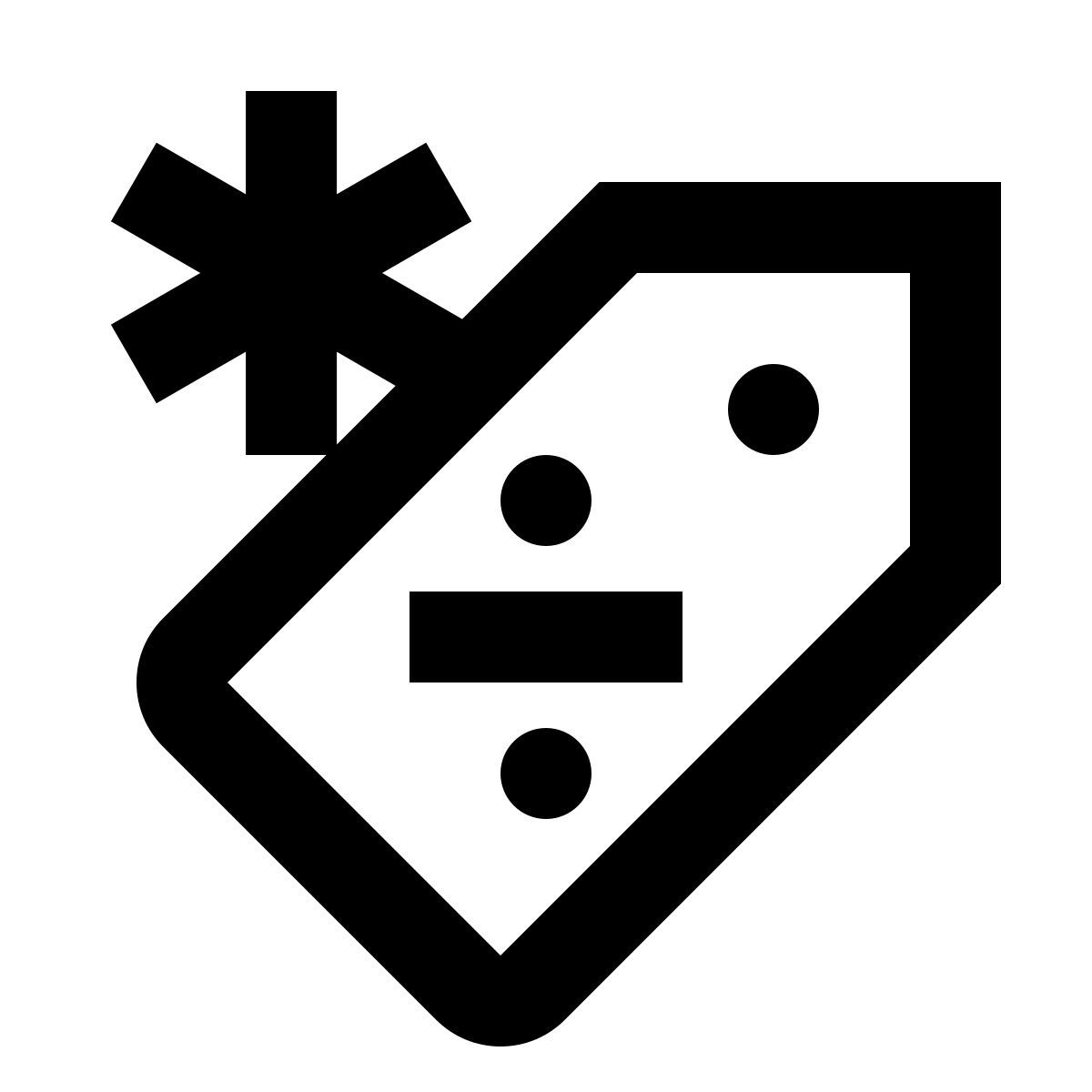 material outlined style winter sales icon