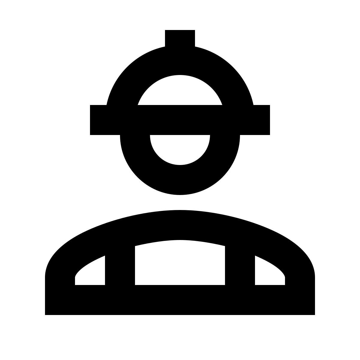 material outlined style worker icon