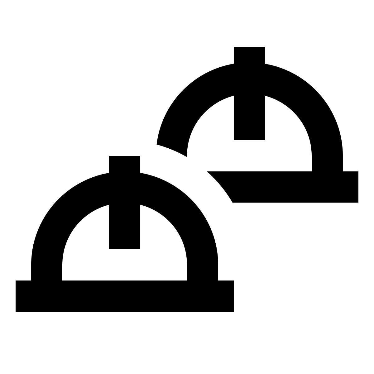 material outlined style workers icon