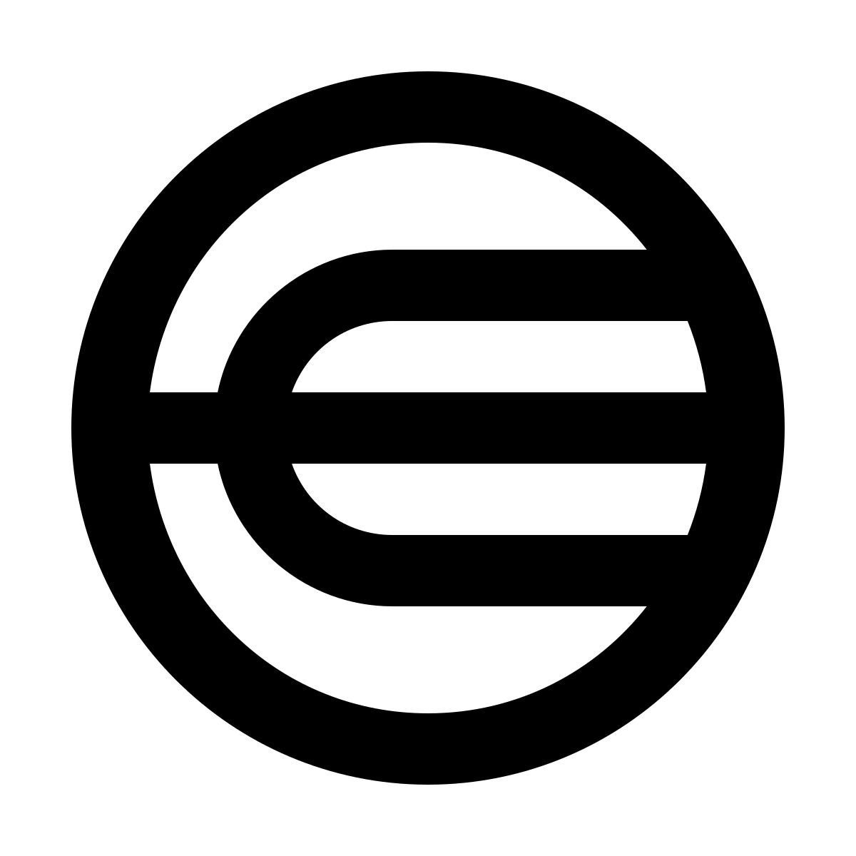 material outlined style world logo icon