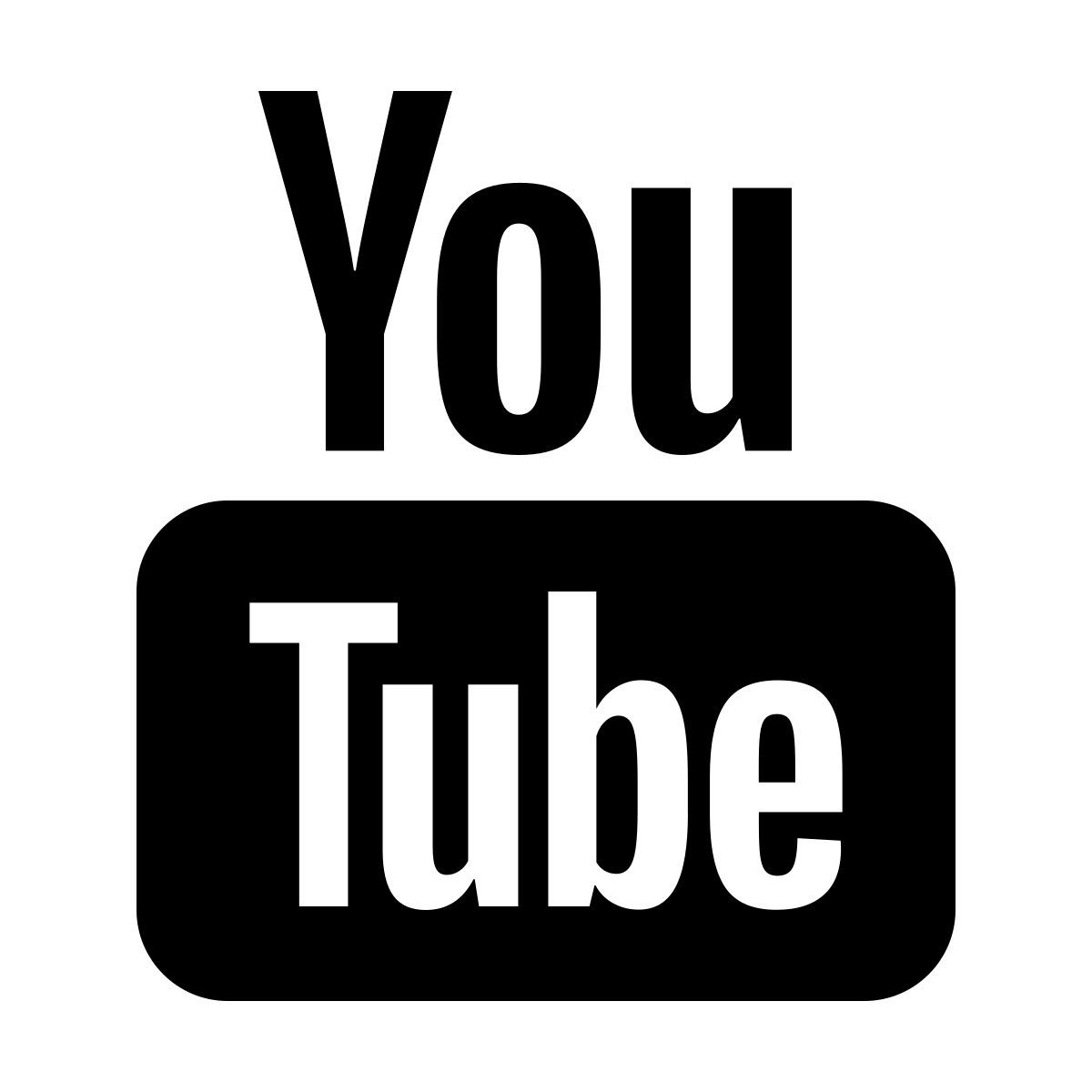 material outlined style youtube icon