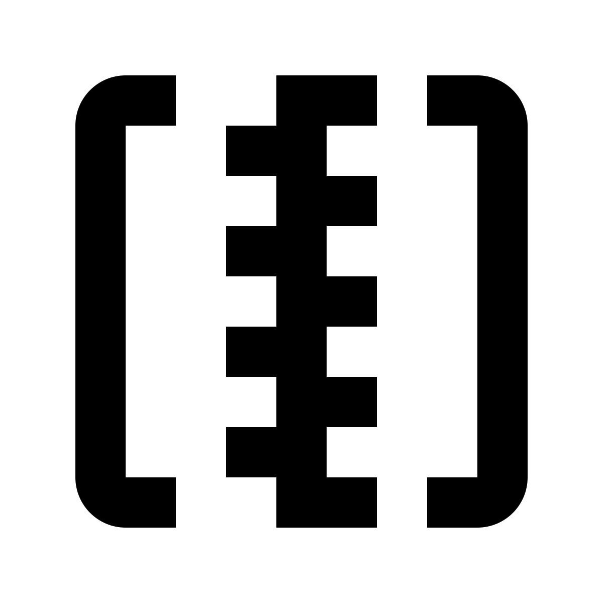 material outlined style 지퍼 icon