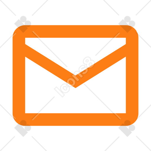 Orange Mail Logo Message Logo Pops Up, Opens, And Displays 