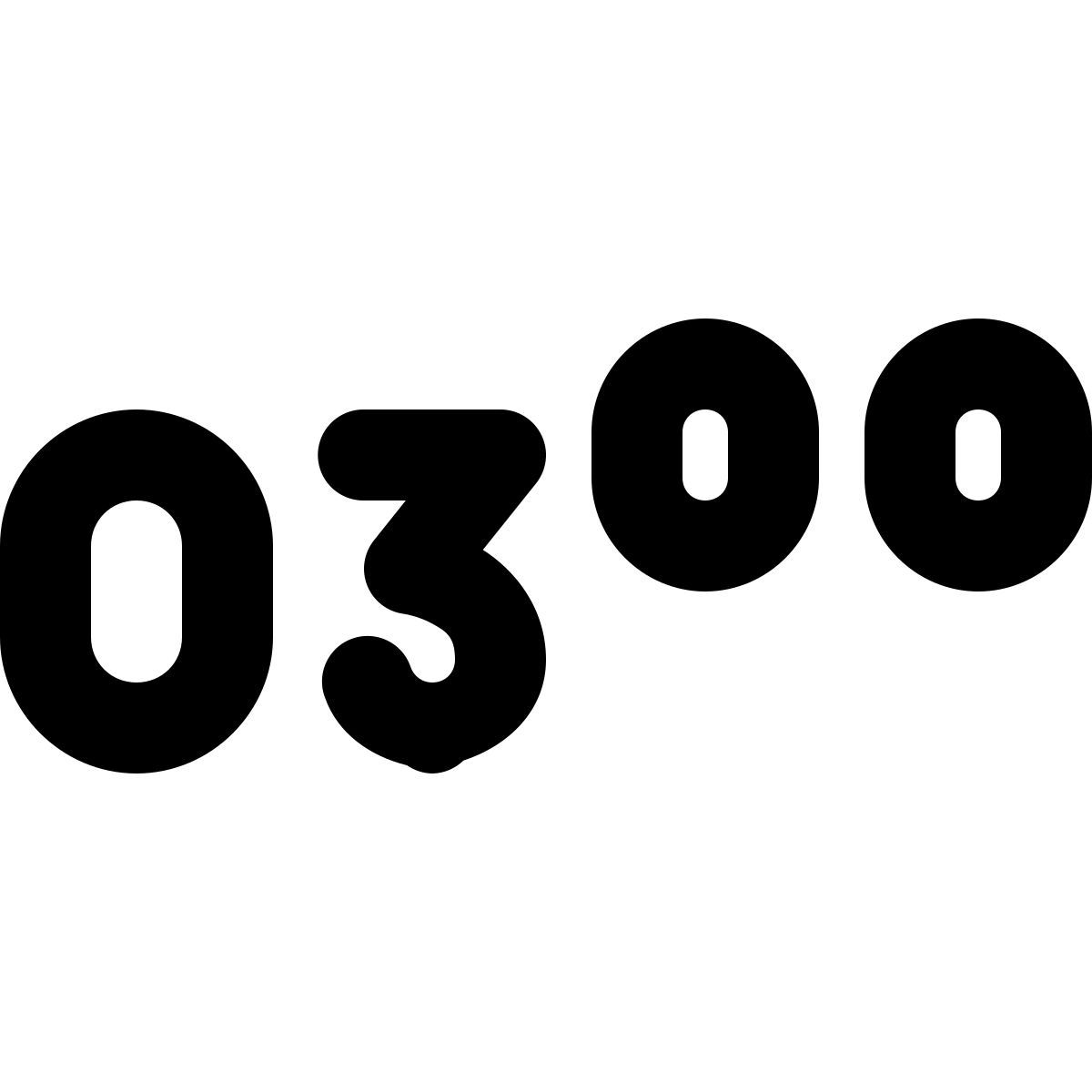 material rounded style 03:00 icon