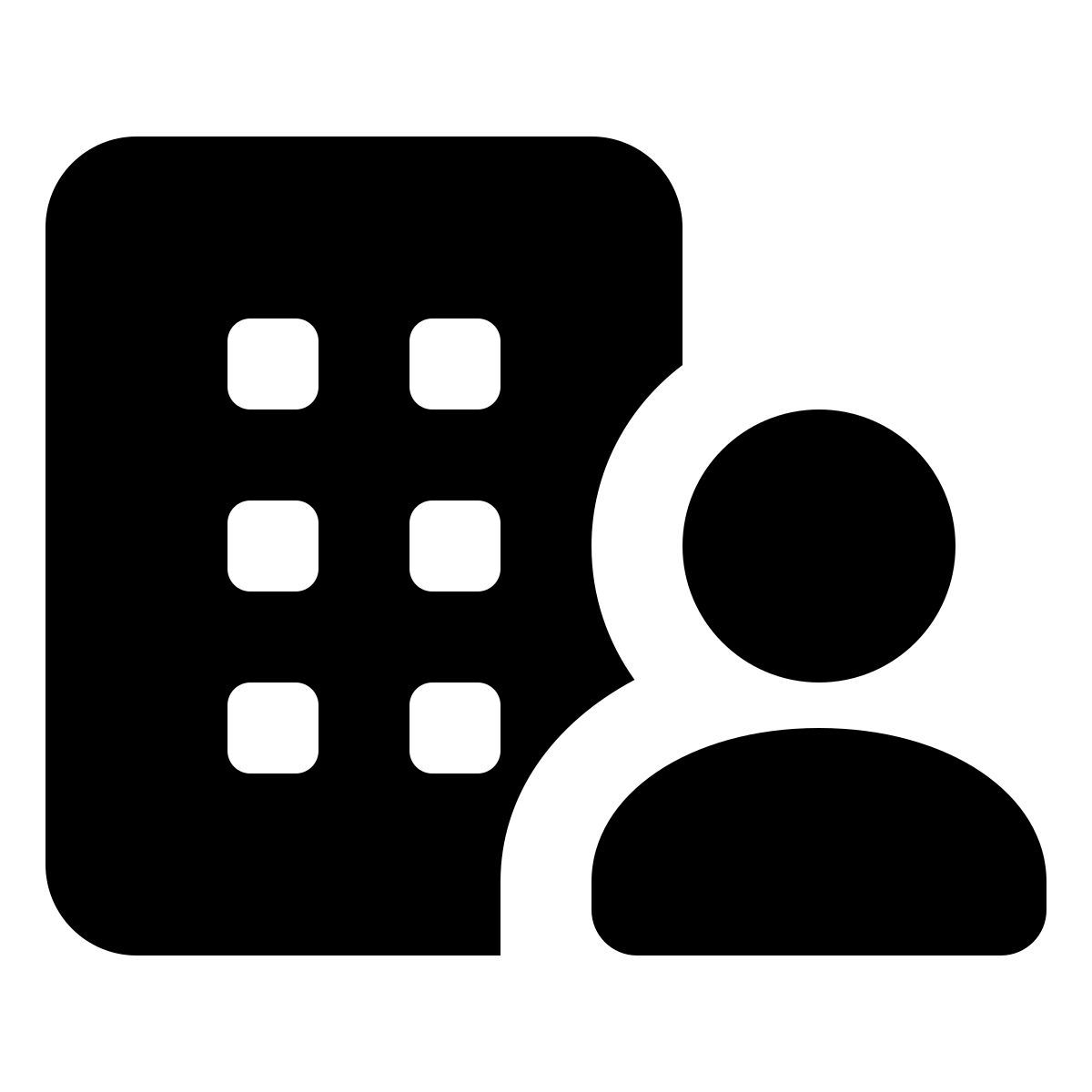 material rounded style 연락처에 회사 추가 icon